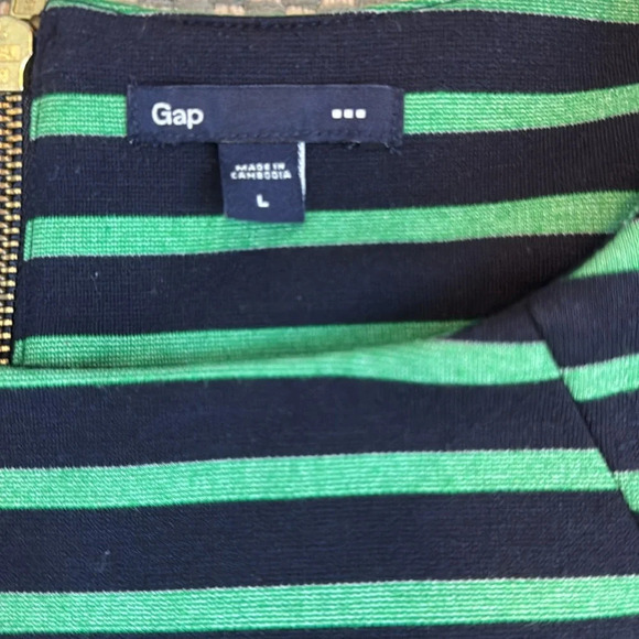 Gap Navy & Green striped dress size L - Picture 6 of 6